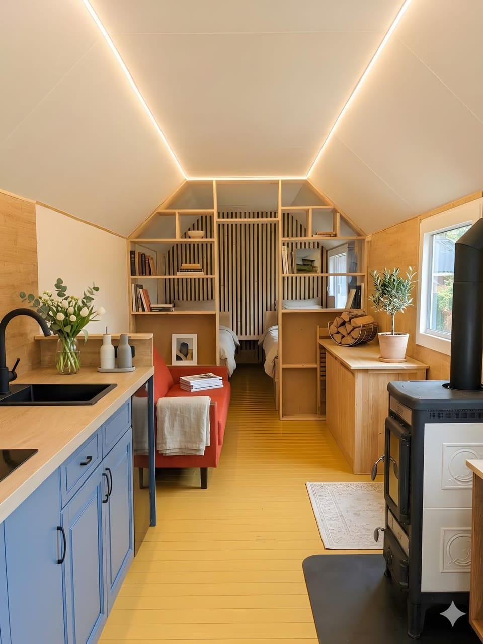 Kitchen or kitchenette, Living room