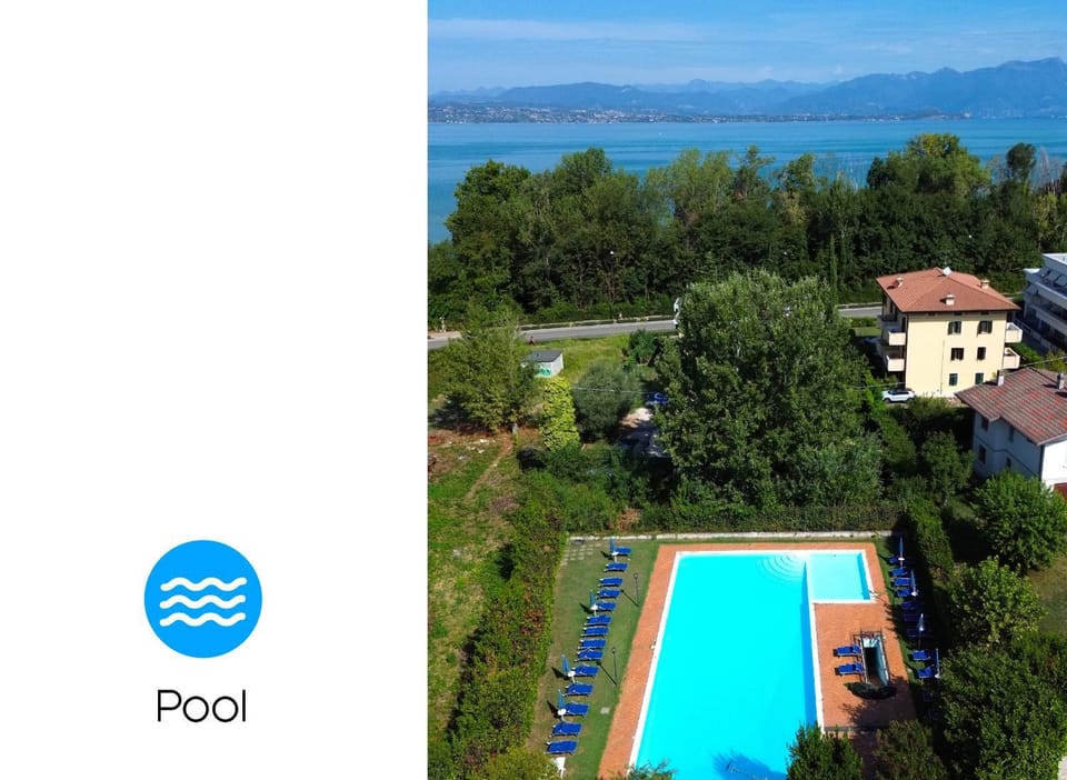 Day, Natural landscape, Bird's eye view, Text overlay, Lake view, Pool view, Swimming pool