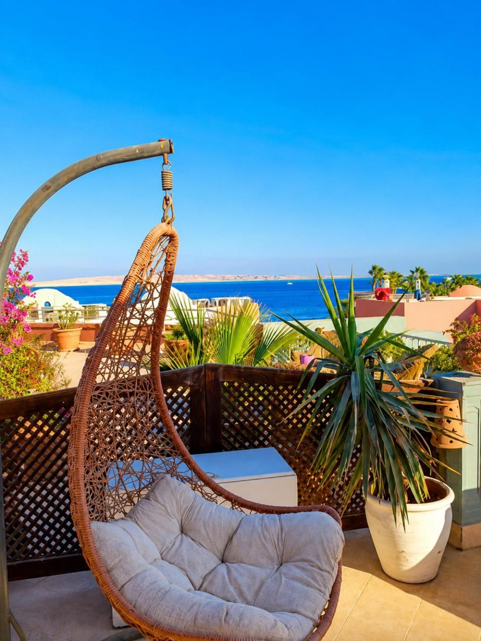 Apartment for Rent in Hurghada Marina Sea View Private Panoramic Rooftop Terrace Apartment in Hurghada