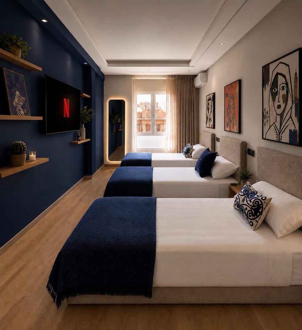 Cosy Stay in Heart of Marrakech with PS5 and Cinéma Apartment in Marrakesh