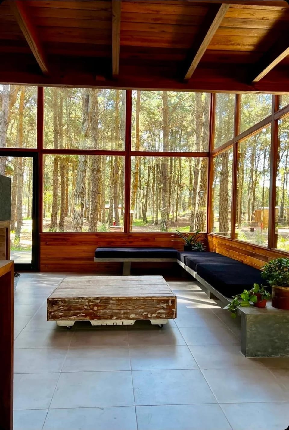 Living room, Seating area, Garden view
