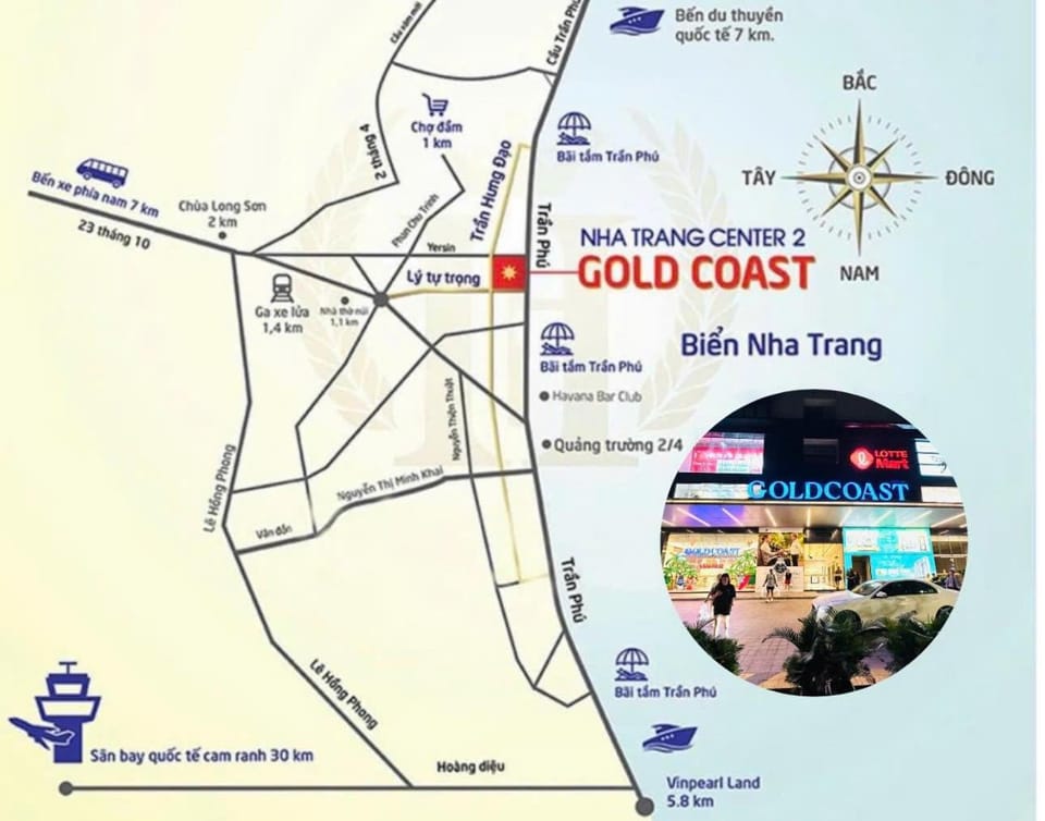 3Brs GoldCost Center 5s to Sea 125m Apartment in Nha Trang