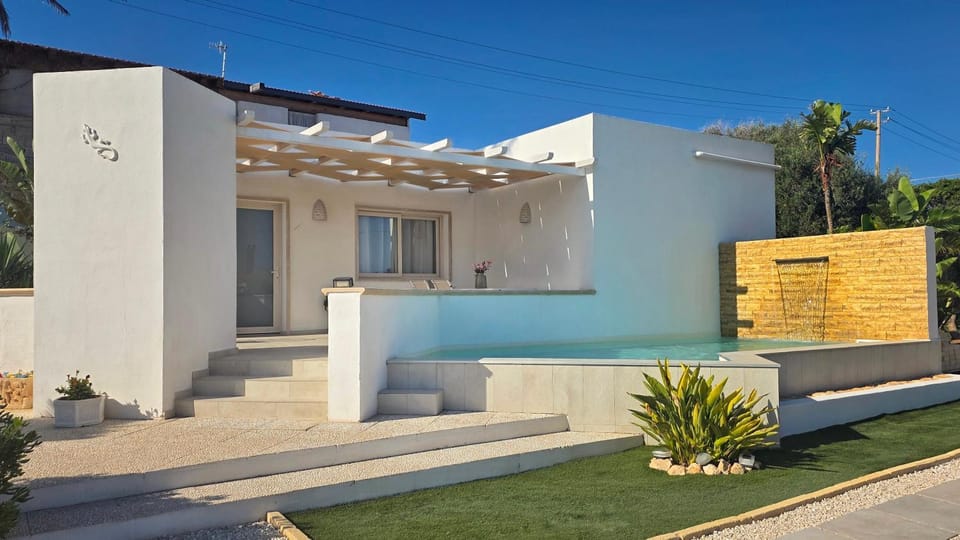Property building, Patio, Day, Garden, Garden view, Pool view, Swimming pool, Swimming pool