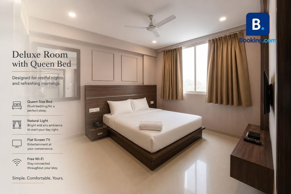 Bed, Property logo or sign, Photo of the whole room, Logo/Certificate/Sign, Bedroom, Text overlay, Certificate/Award