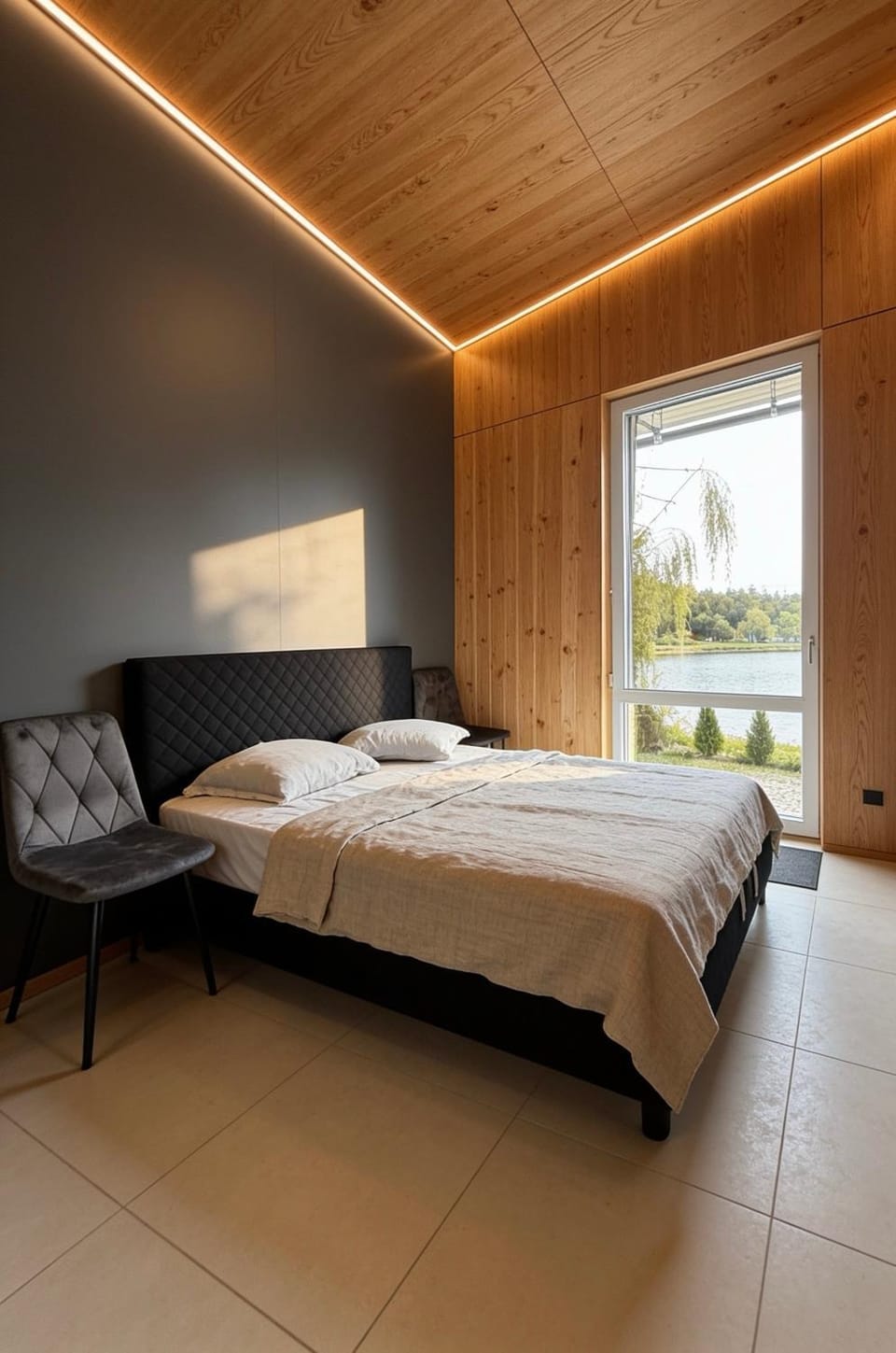 Bedroom, Lake view