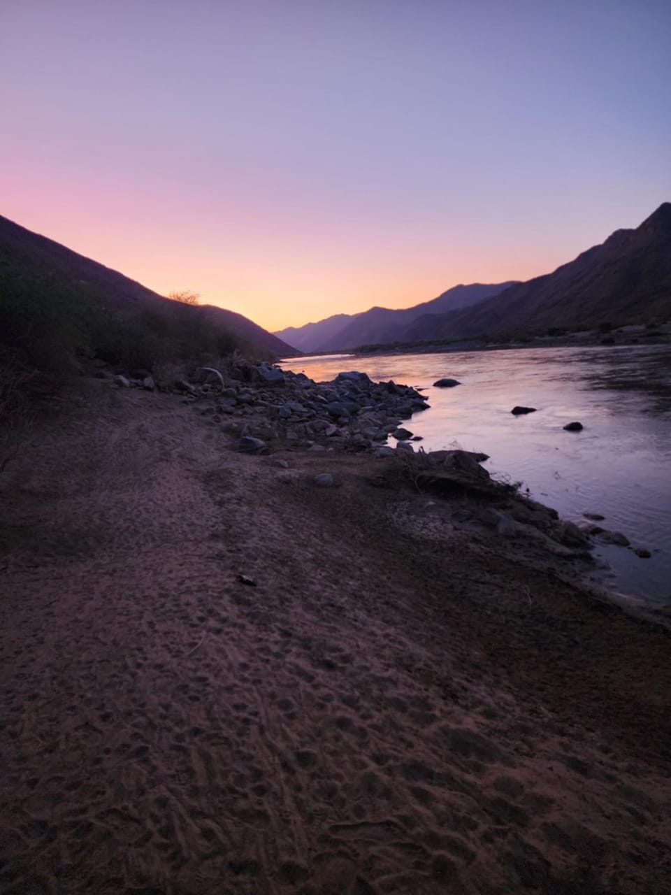 Natural landscape, River view, Sunset