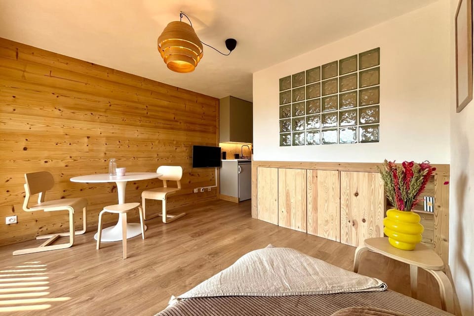 Studio with Mont Blanc view terrace and garden Apartment in Combloux