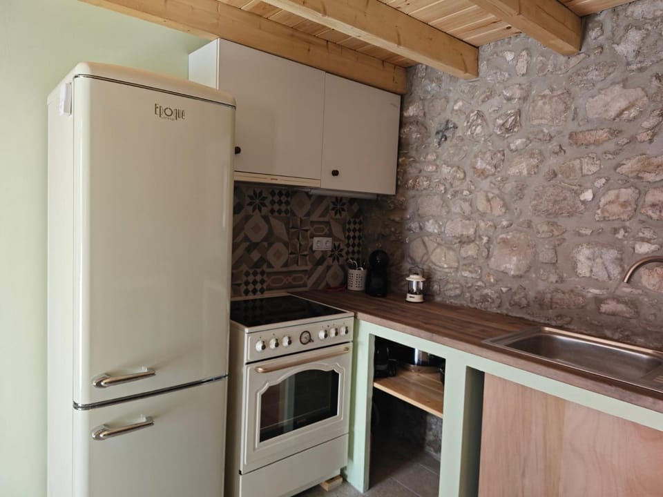 Kitchen or kitchenette, oven, stove