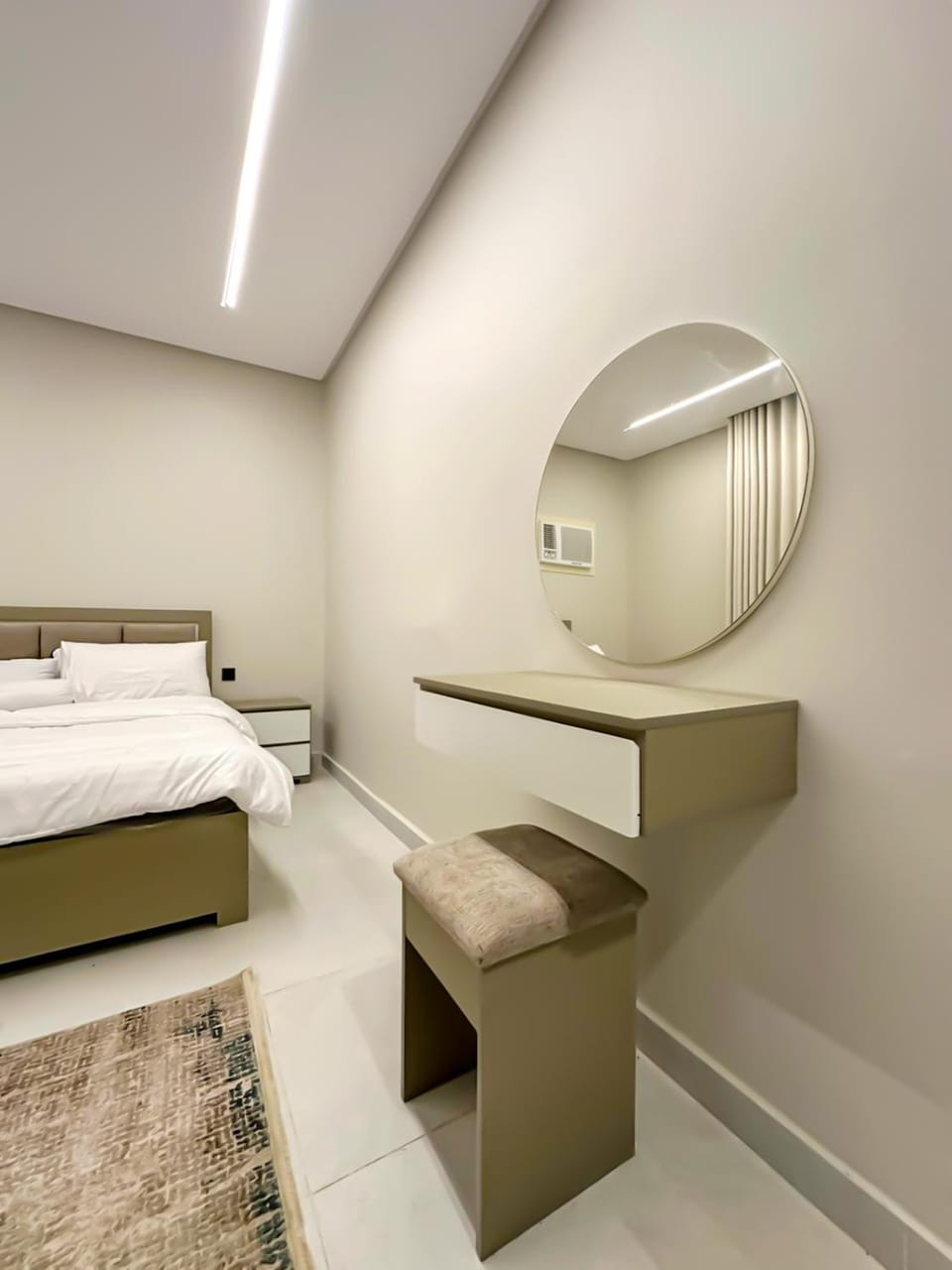 Bed, Photo of the whole room, Bedroom, hair dresser