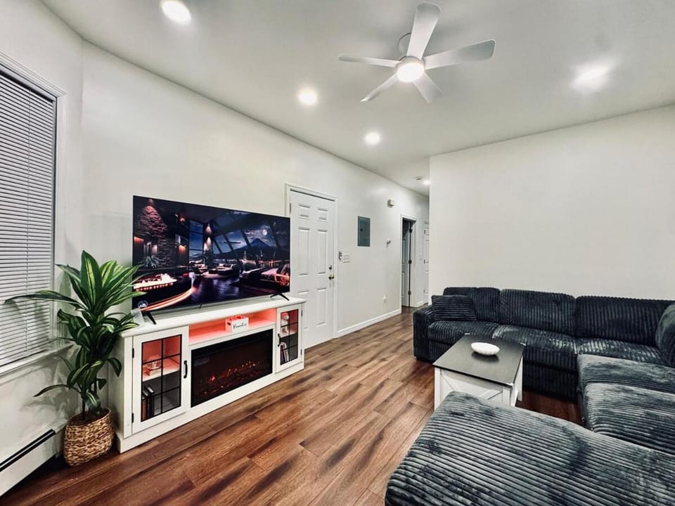Living room, fireplace