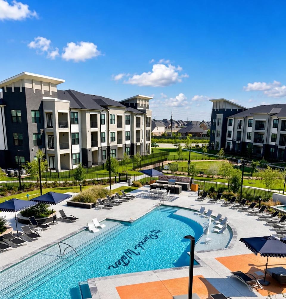 Elegant 2 Bedrooms 3 Beds with Resort Aminities Apartment in Katy