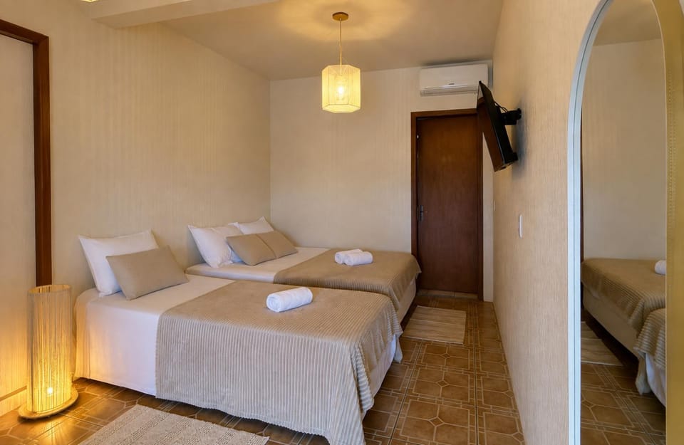 Patio, Bed, Bathroom, TV and multimedia, Photo of the whole room, minibar, towels, air conditioner