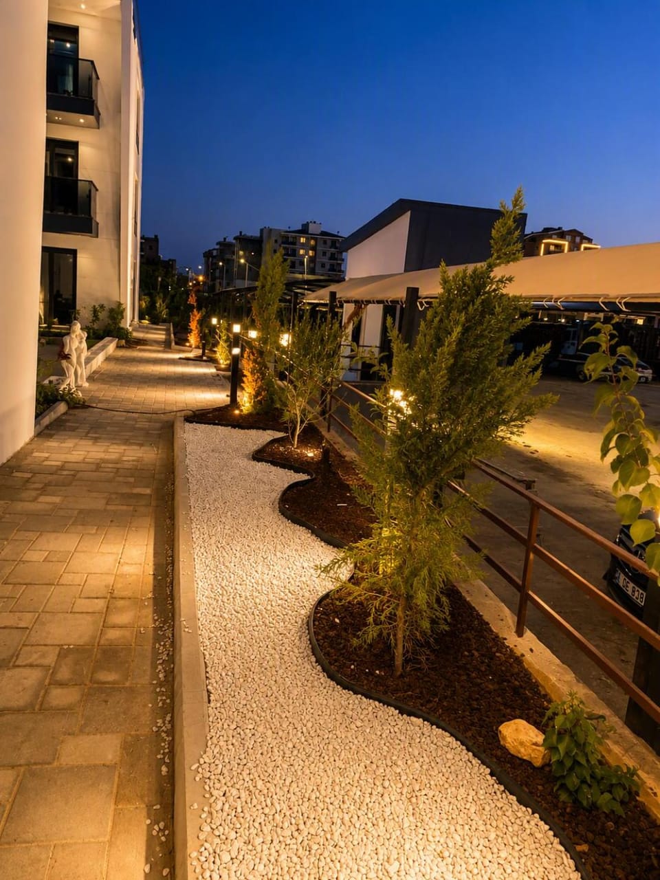 Night, Garden, Garden view