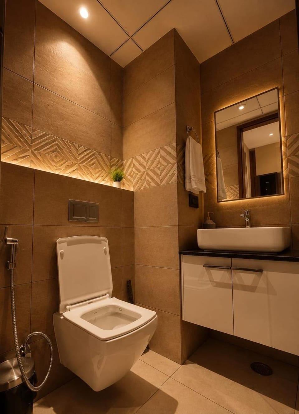 Bathroom, towels