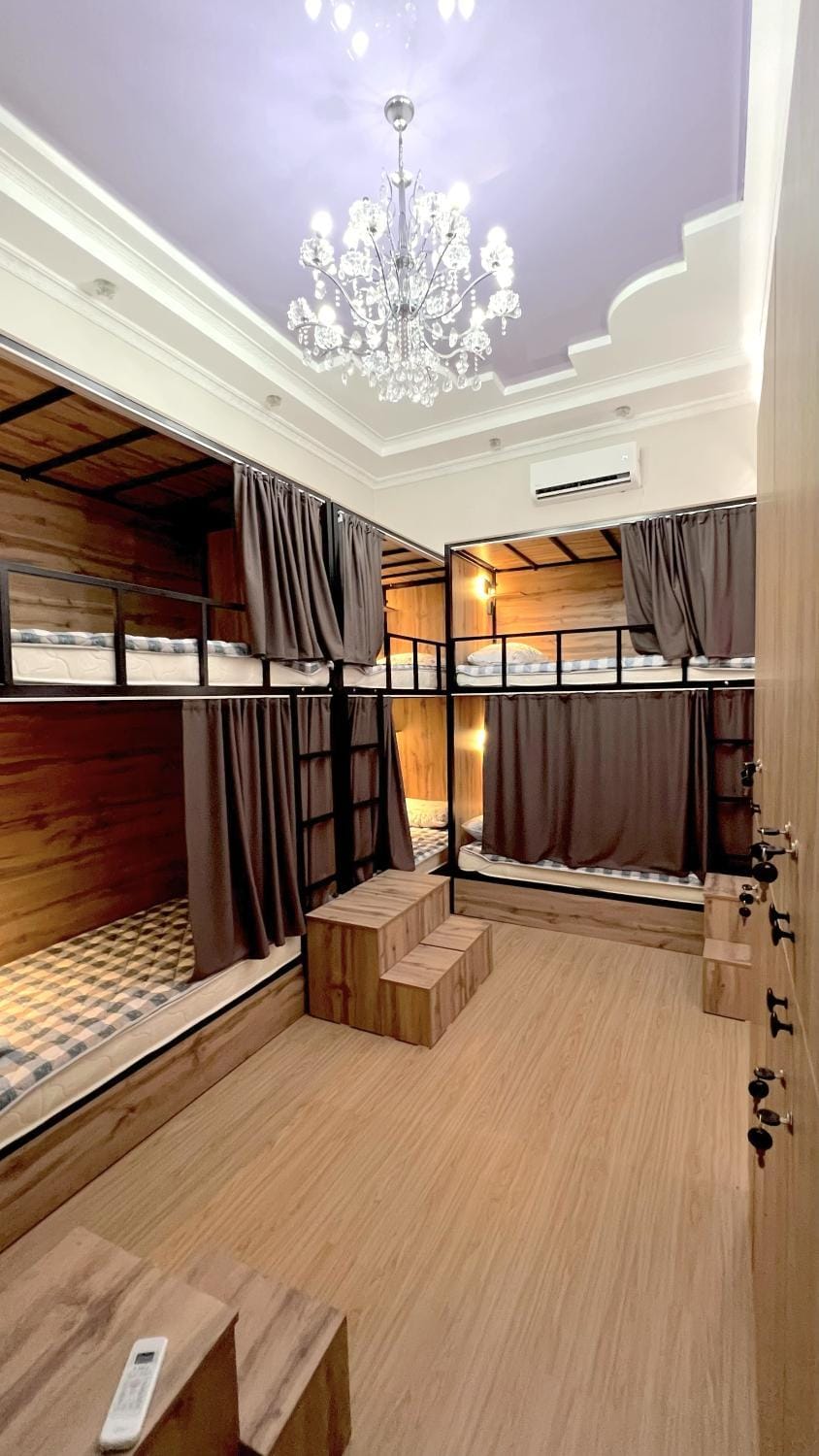 Bed, locker, air conditioner