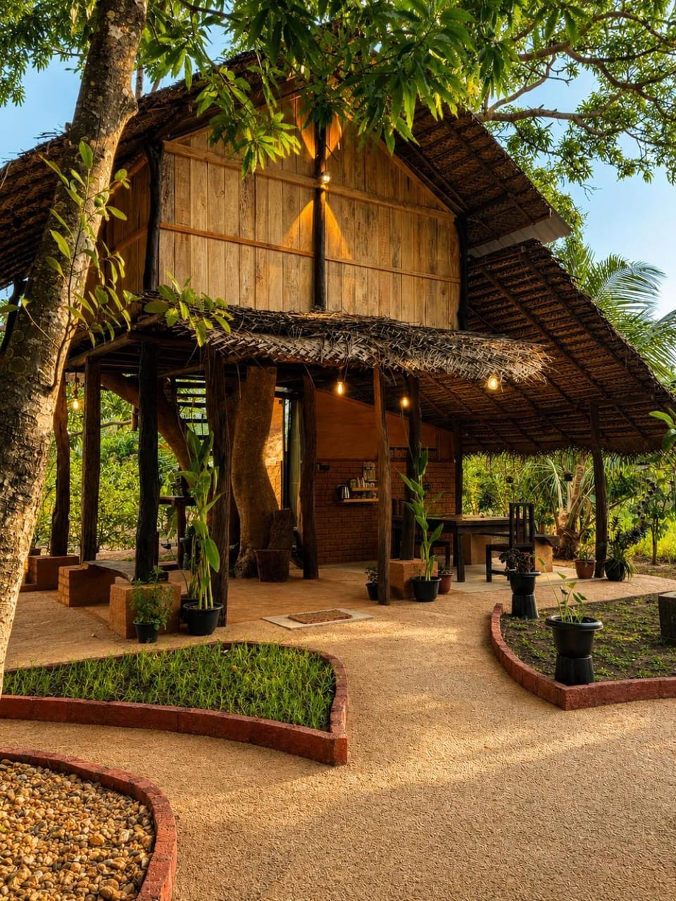 Property building, Natural landscape, Garden view