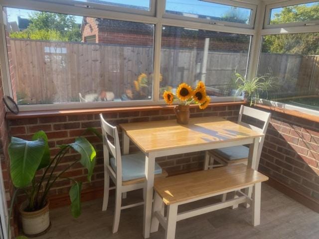 Garden, Dining area, Sunset