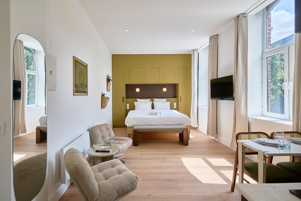 Studio Cosy - Lit King Size - Gare & Hypercentre Apartment in Hauts-de-France
