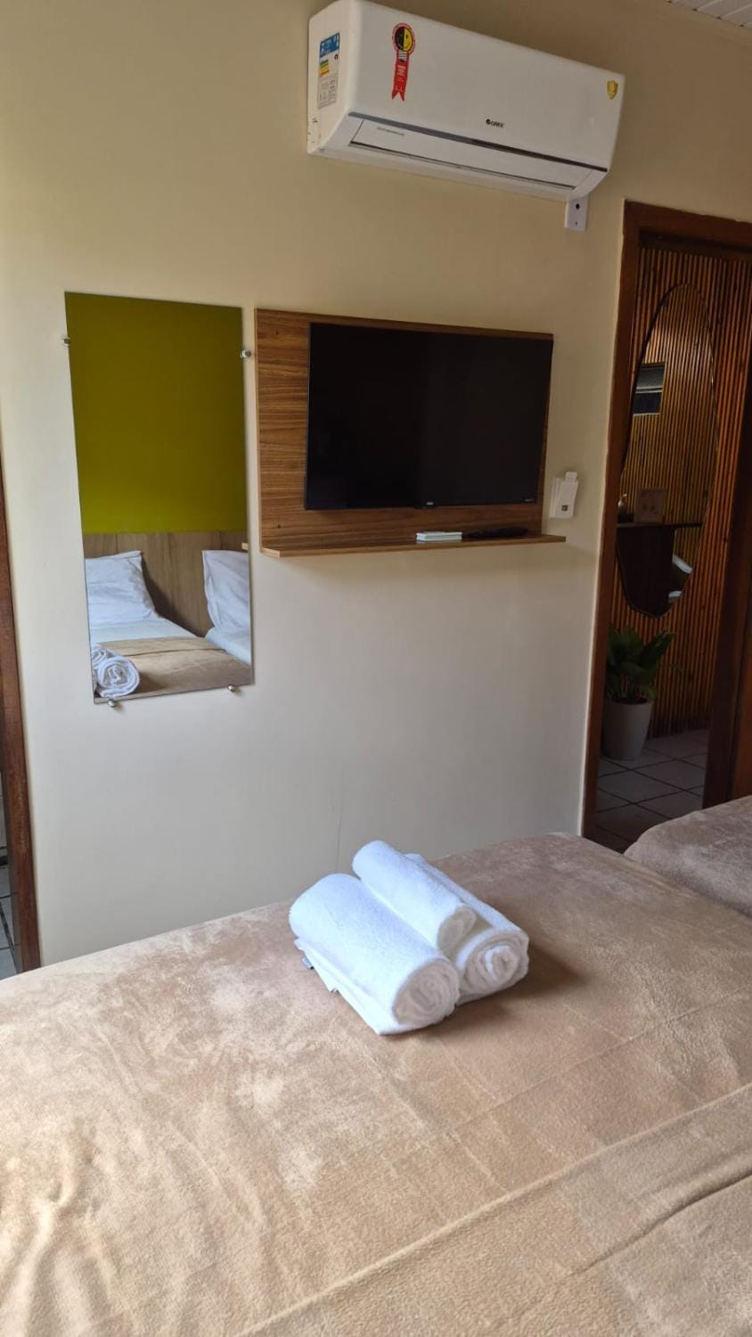 Bed, TV and multimedia, towels, air conditioner