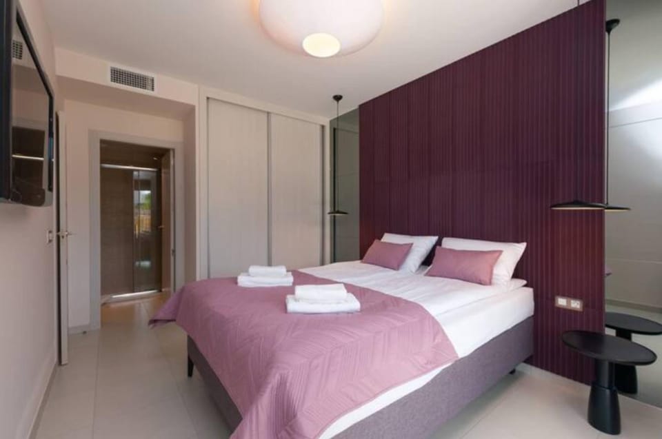 Bed, TV and multimedia, Photo of the whole room, Bedroom, towels, wardrobe, air conditioner