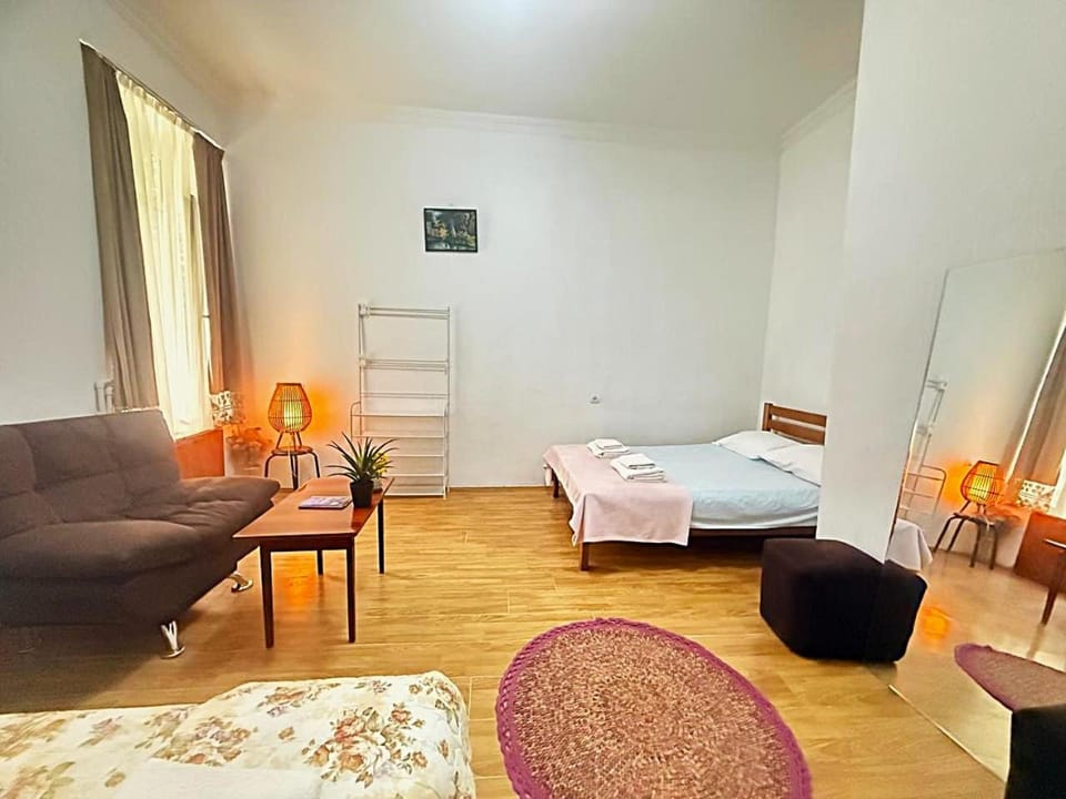 Bed, Living room, Photo of the whole room, Seating area, Bedroom
