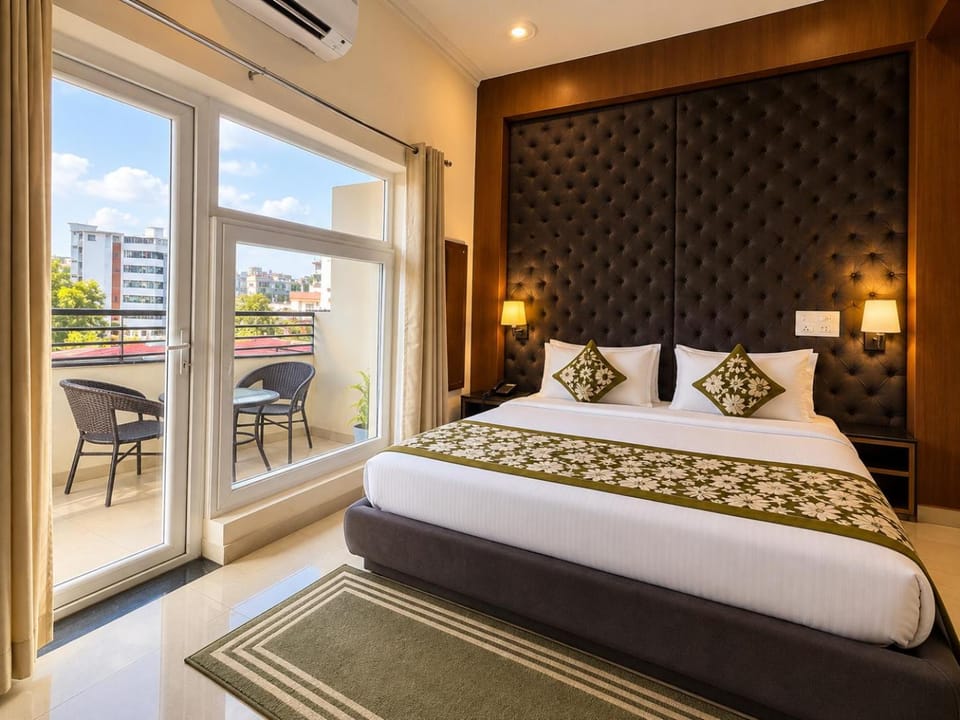 Bed, TV and multimedia, View (from property/room), air conditioner