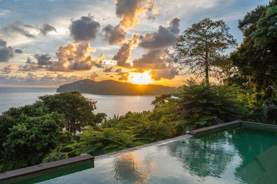 View (from property/room), Swimming pool, Sunset