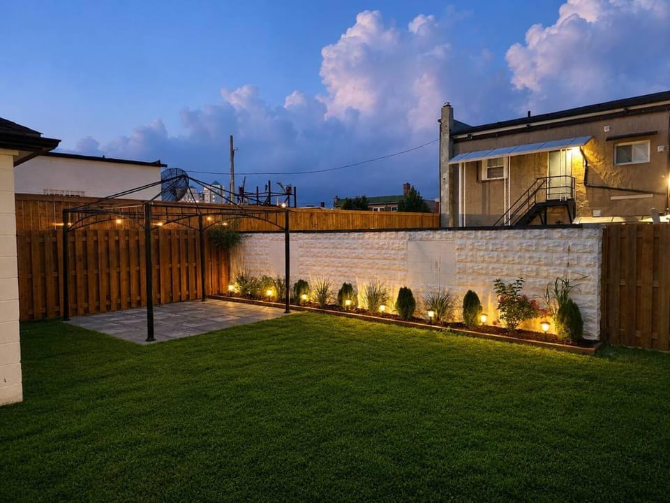 Patio, Night, Garden