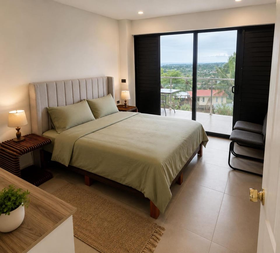Bed, Natural landscape, View (from property/room), Balcony/Terrace, Photo of the whole room, Seating area, Mountain view