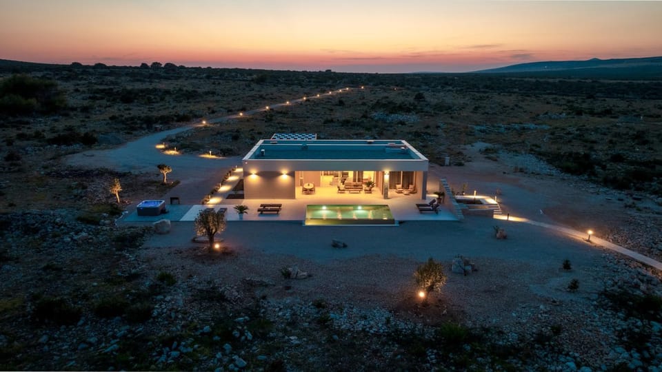 Property building, Night, Natural landscape, Sunset