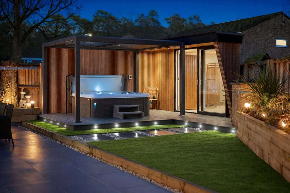 Patio, Garden, Hot Tub, Garden view