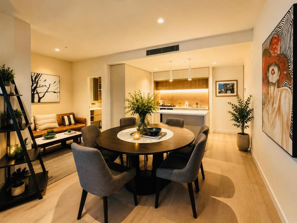 Living room, Seating area, Dining area