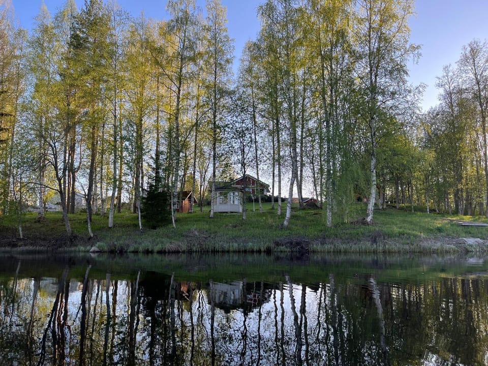 Property building, Spring, Natural landscape, River view