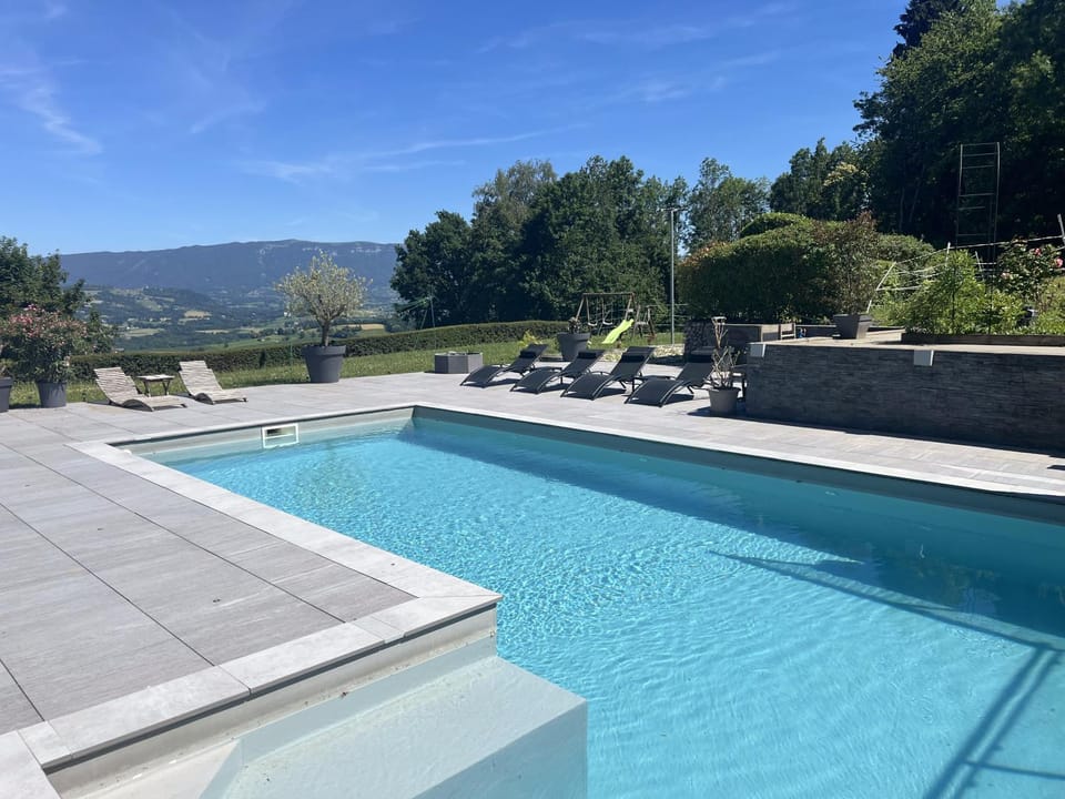 Day, Mountain view, Swimming pool, sunbed
