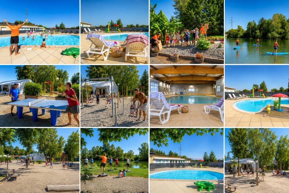 Mobil home familial linge inclus piscines et lac Europa Park Rulantica Campground/ 
RV Resort in Ortenau