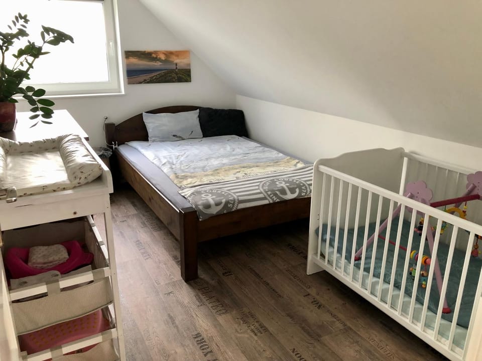 Bed, Photo of the whole room, Bedroom, cot