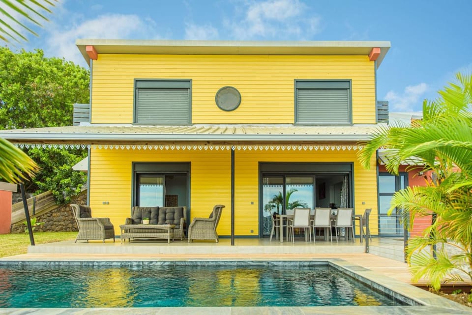 Property building, Living room, Swimming pool