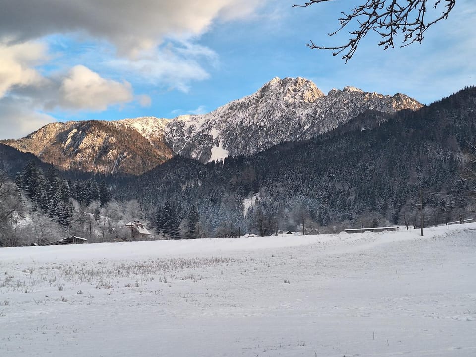 Natural landscape, Winter, Mountain view