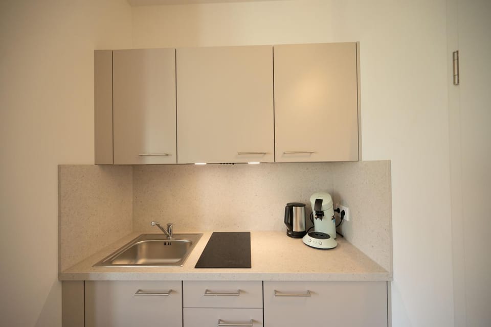 Coffee/tea facilities, Kitchen or kitchenette, stove