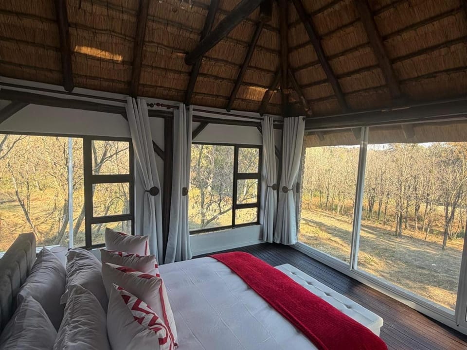Bed, Natural landscape, View (from property/room), Bedroom