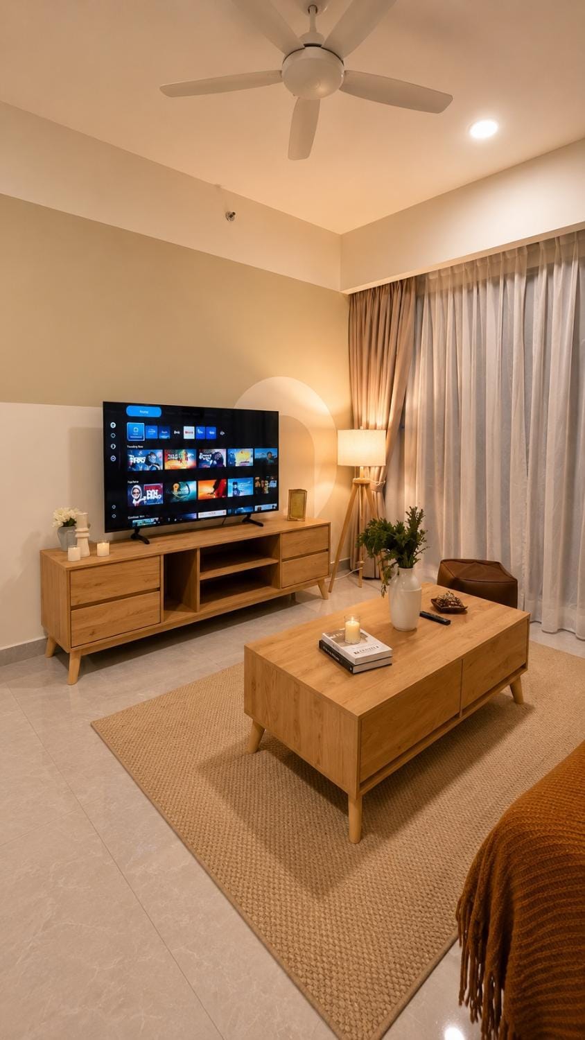 TV and multimedia, Living room, Photo of the whole room, Seating area, Evening entertainment