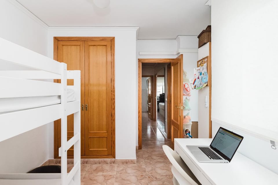 Property building, Living room, Bedroom