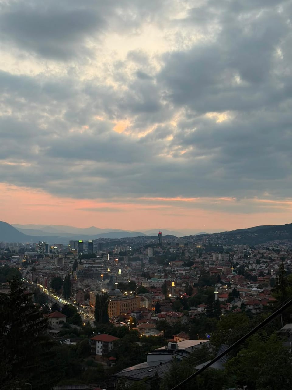 Nearby landmark, Day, Natural landscape, City view, Mountain view, Sunset