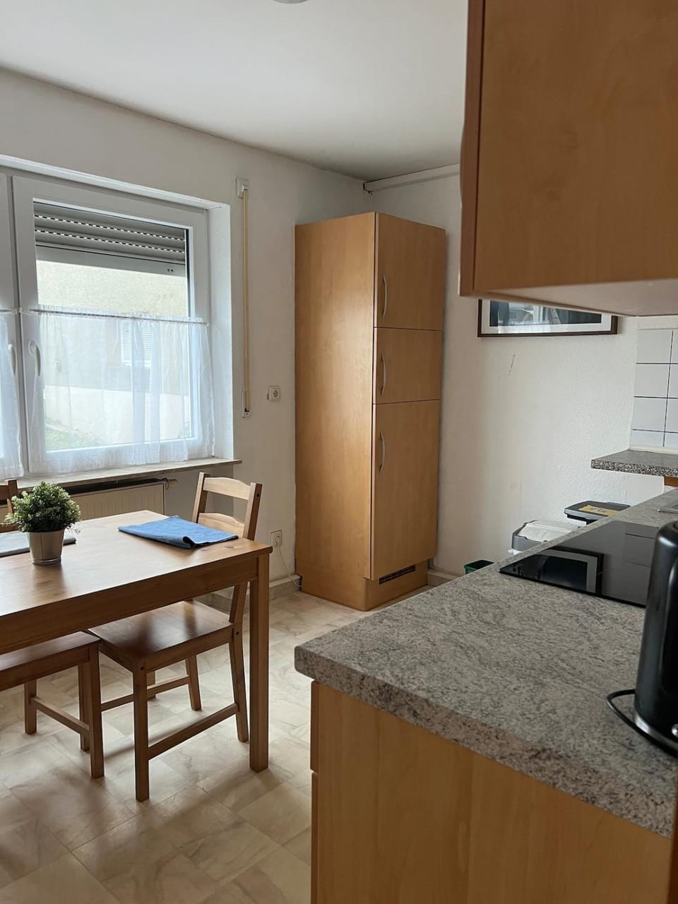 Kitchen or kitchenette, Dining area, stove