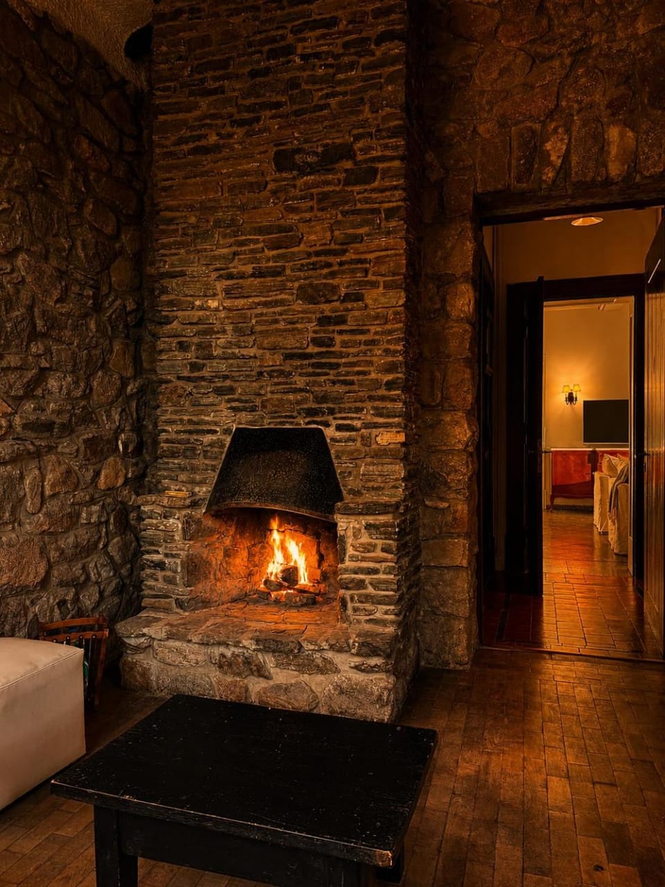 Living room, fireplace