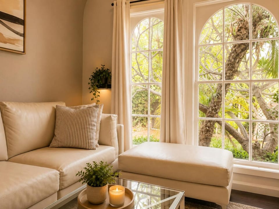 Garden, Living room, Seating area, Garden view