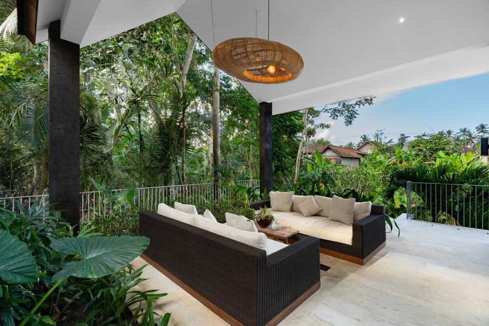 Living room, Seating area, Garden view