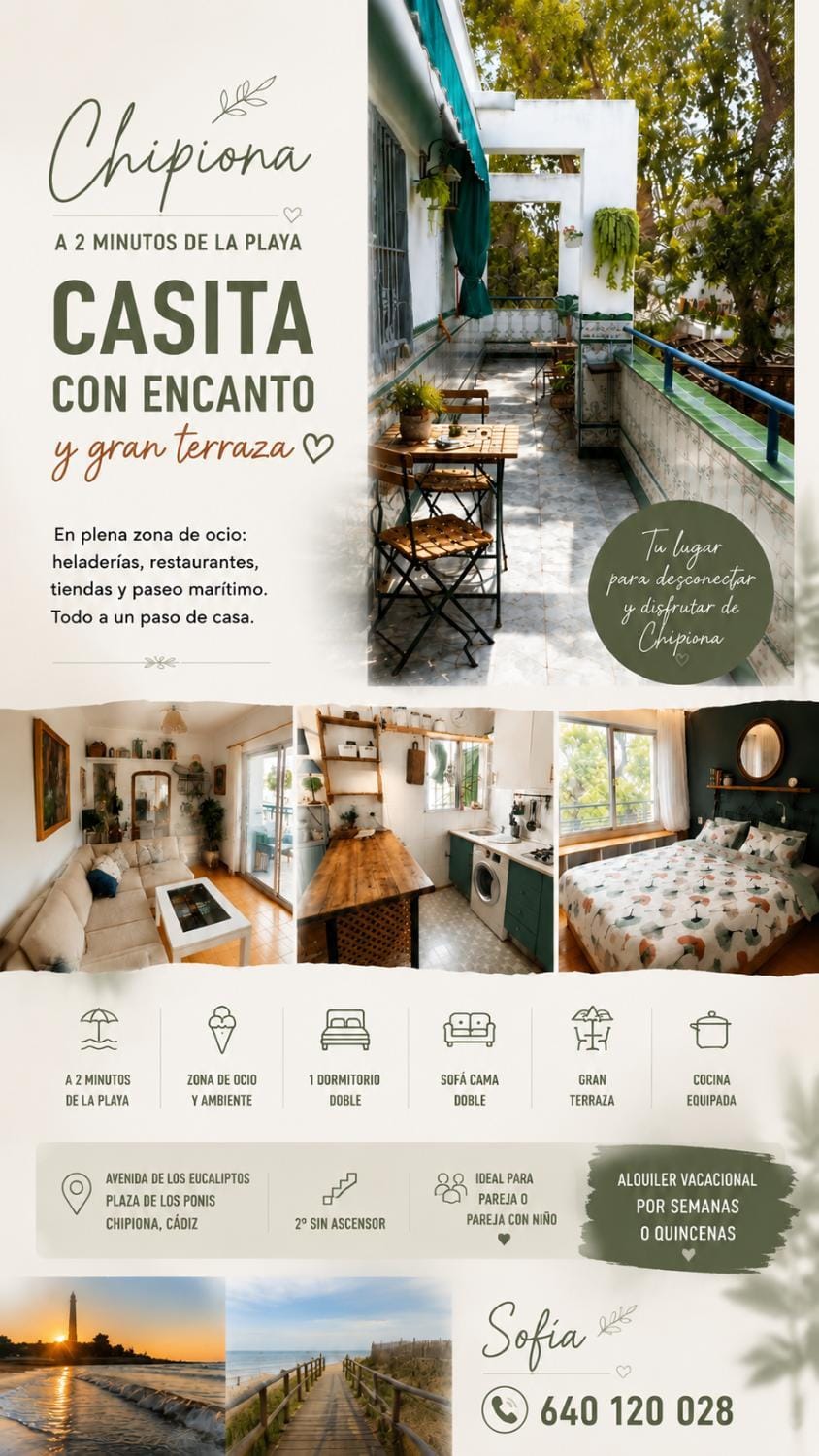 Apartamento de 1 dormitorio plaza de los ponis Apartment in Chipiona