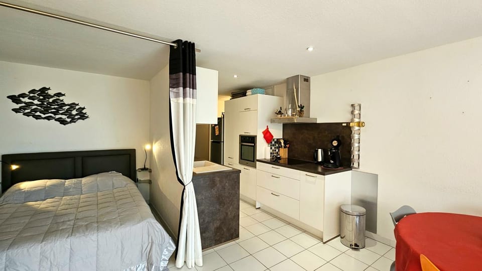 Beachfront Apartment for 6 Free WiFi, Air Conditioning, Garage, Swimming Pool Apartment in Occitanie