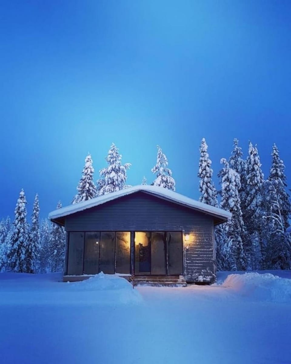 Property building, Night, Natural landscape, Winter